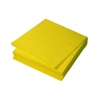 Салфетки бумажные Melia Soft желтые однослойные, 24*24, листов 400