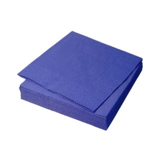 Салфетки бумажные Melia Soft синие однослойные, 24*24, листов 50