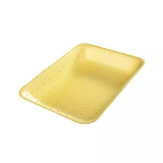 Лоток F 3 влаговпитывающий без технологии коатинг ВПС (вспененный полистирол), для автоматической и ручной фасовки, желтый