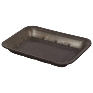 Лоток D 4 A влаговпитывающий без технологии коатинг ВПС (вспененный полистирол), для автоматической и ручной фасовки, с толщиной менее стандартной, черный