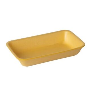 Лоток T 5 с технологией коатинг ВПС (вспененный полистирол), для автоматической фасовки, желтый