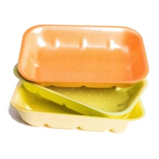 Лоток V 4 влаговпитывающий без технологии коатинг ВПС (вспененный полистирол), для автоматической и ручной фасовки, зеленый