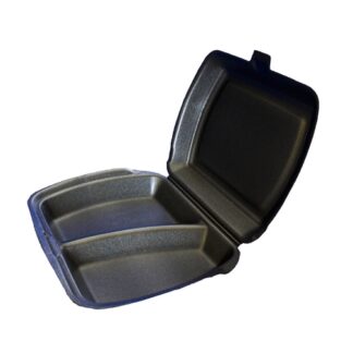 Ланч бокс LB 2 А ВПС (вспененный полистирол), для автоматической и ручной упаковки, черный