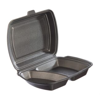 Ланч бокс LB max 2 эконом ВПС (вспененный полистирол), для автоматической и ручной упаковки, черный