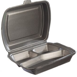 Ланч бокс LB 3 А ВПС (вспененный полистирол), для автоматической и ручной упаковки, черный