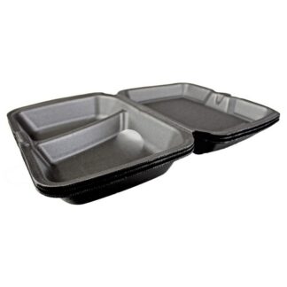 Ланч бокс LB max 2 ВПС (вспененный полистирол), для автоматической и ручной упаковки, черный